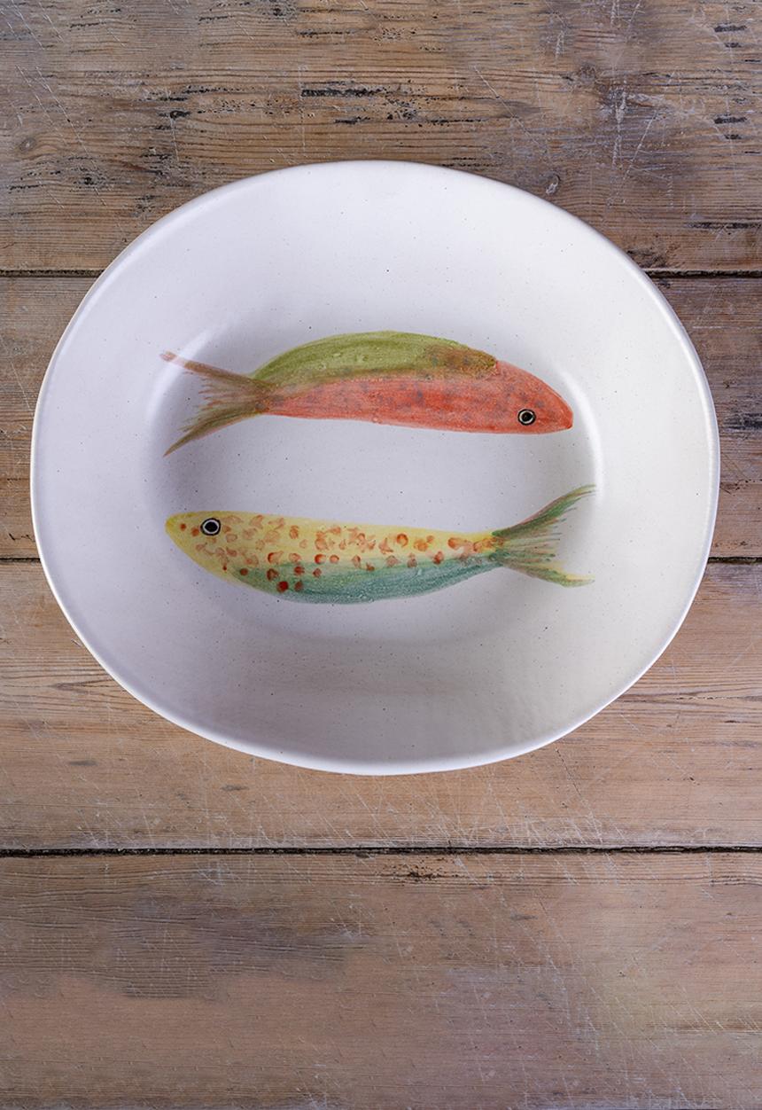 pret-a-pot - Fish Oval Medium Bowl - Milk