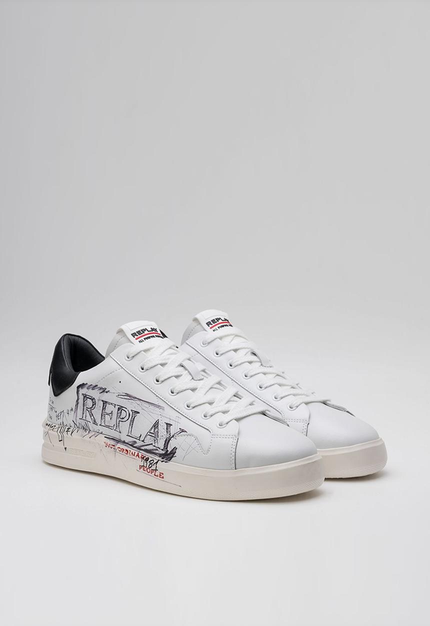 Replay - University - University m prime - white & black 