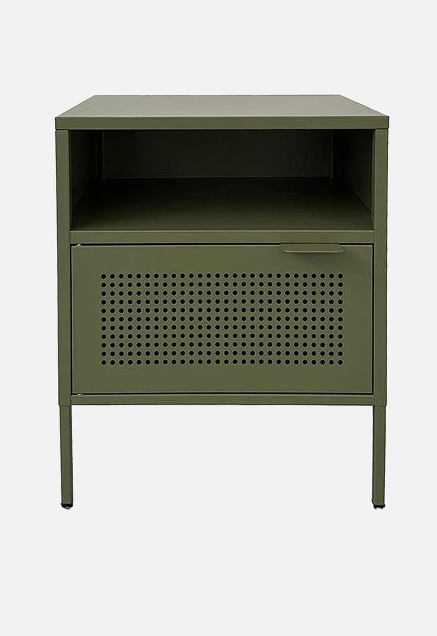 Eleven Past - Luigi Metal Side Table Cabinet - abruzzo green