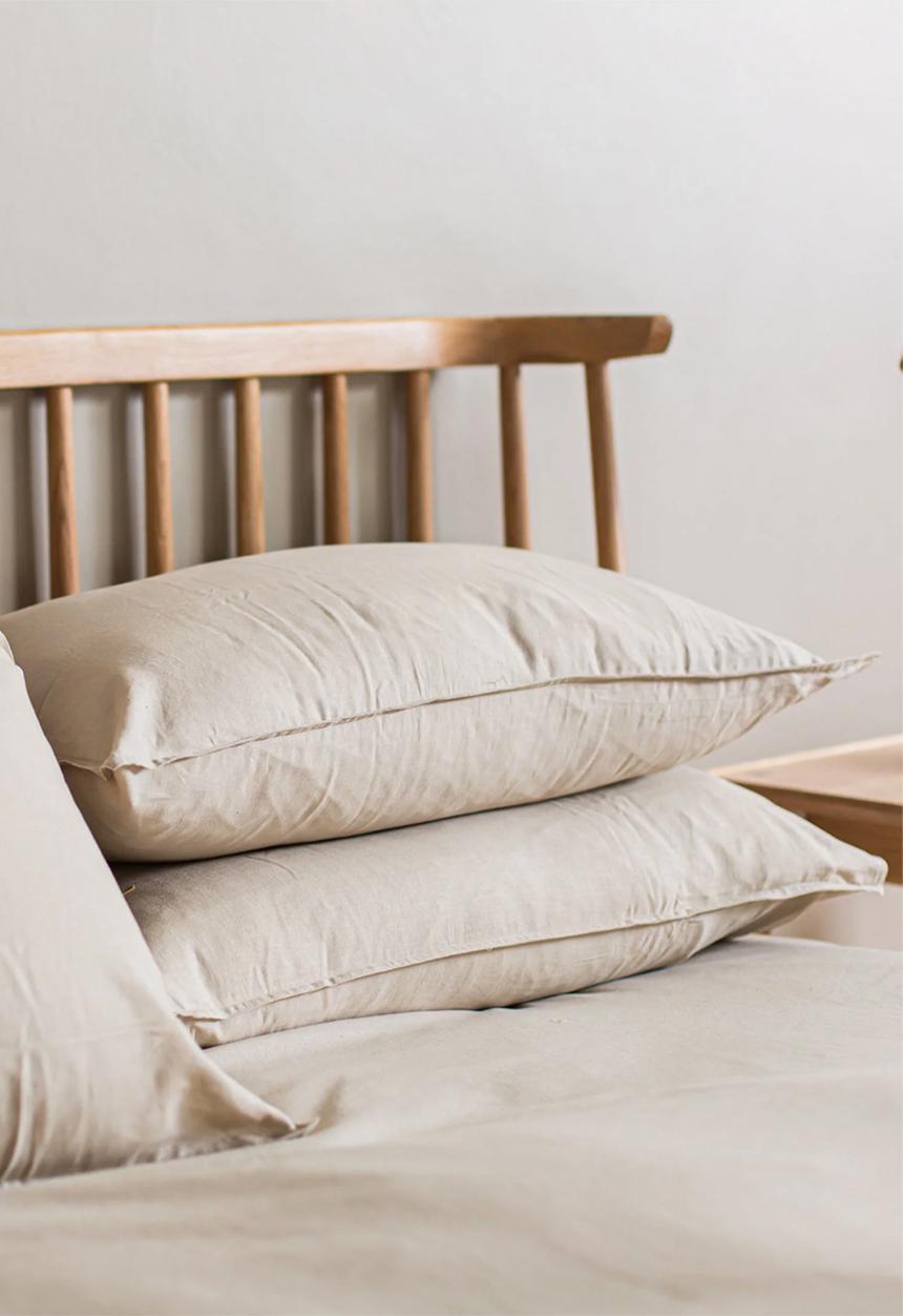 Hertex Haus - Bellisima Linen Blend Pillowcase Set 2 - Natural