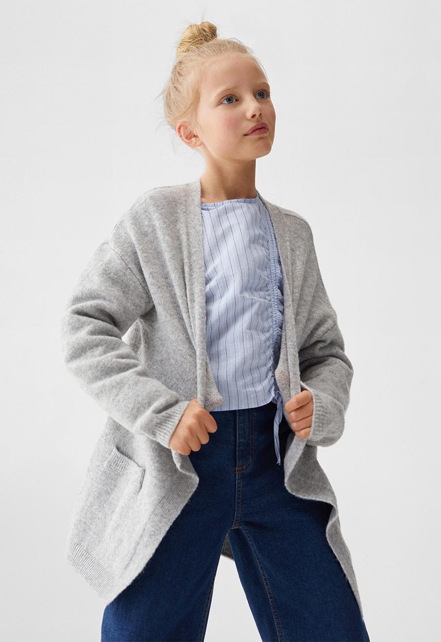 MANGO - Cardigan tique5 - light grey denim