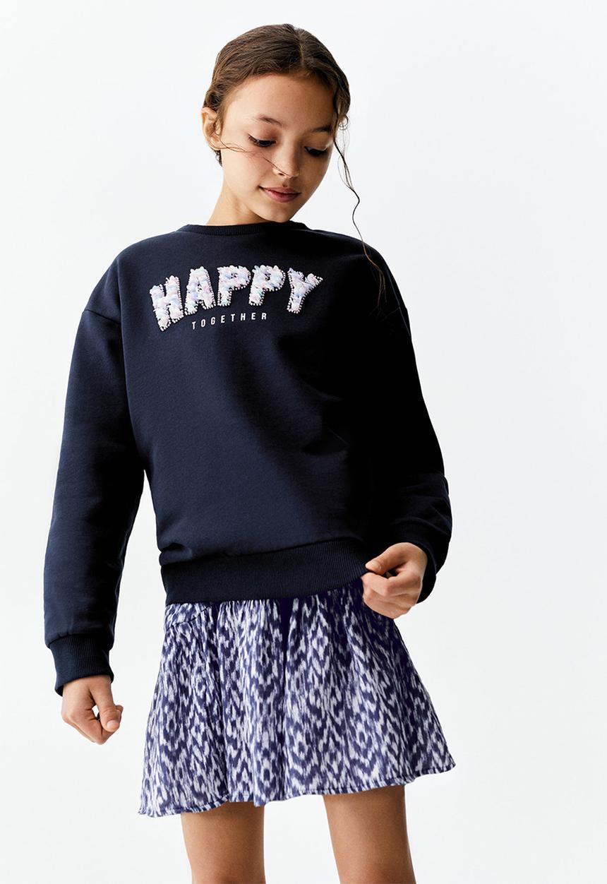 MANGO - Sweatshirt happy - navy