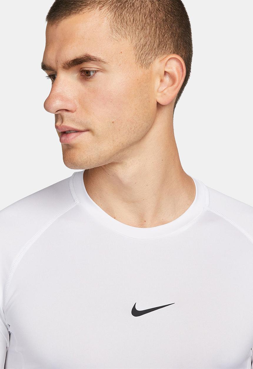 Nike - Nike Pro Dri-FIT tight ls fitness top - white & black