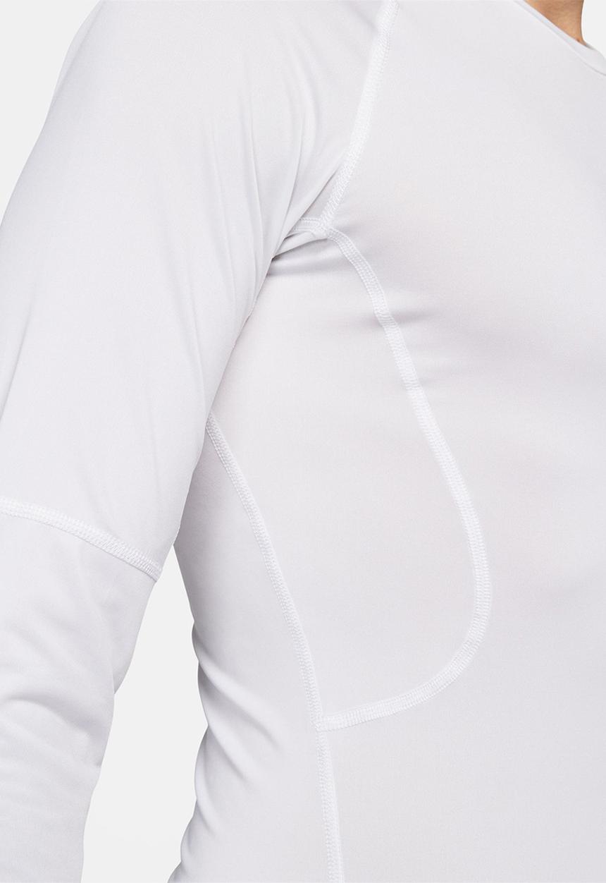 Nike - Nike Pro Dri-FIT tight ls fitness top - white & black