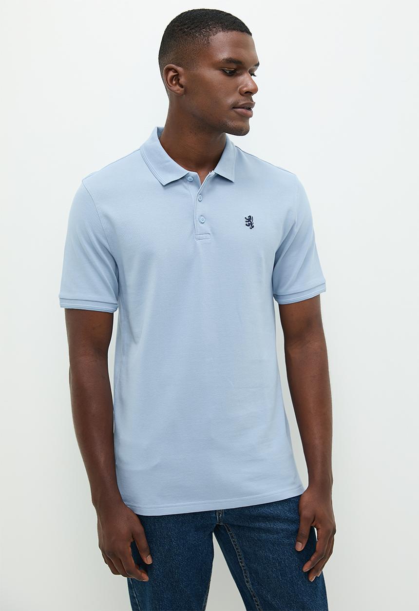 Pringle of Scotland - Pringle austyn pima pique golfer - blue 