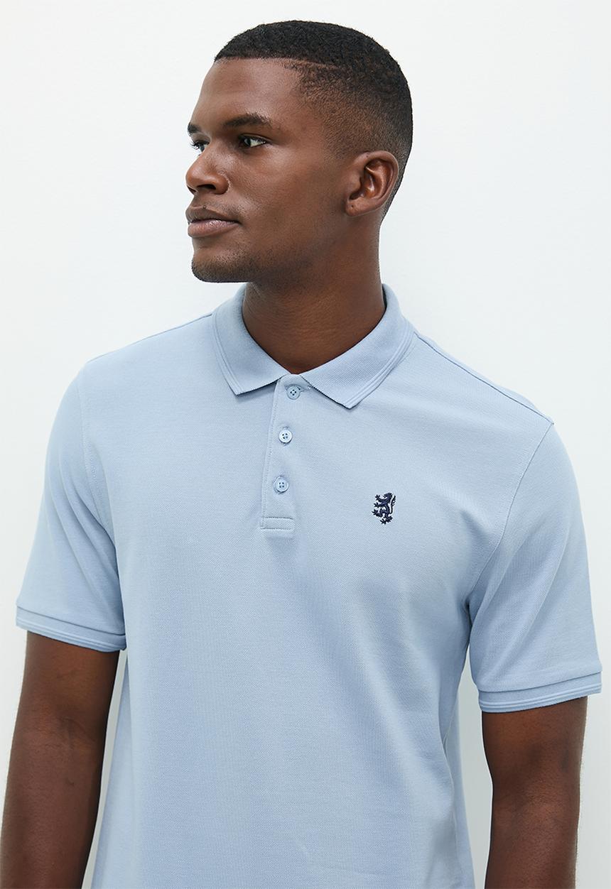 Pringle of Scotland - Pringle austyn pima pique golfer - blue 
