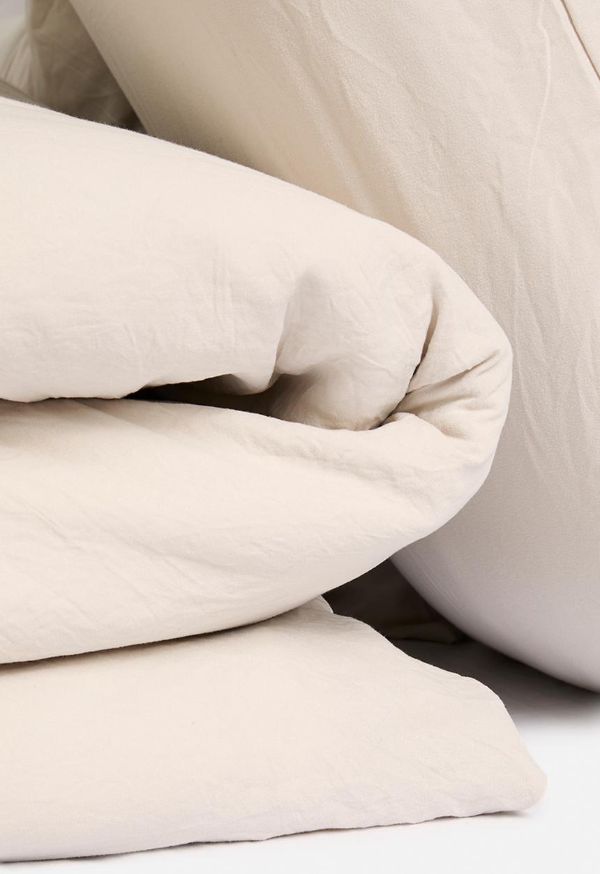 Horrockses - Linen Look Duvet Cover - Stone