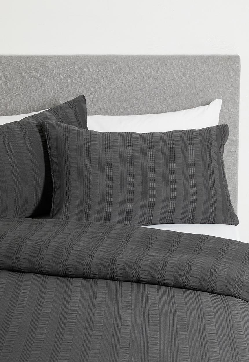 Horrockses - Cambridge Embellished Duvet Cover - charcoal
