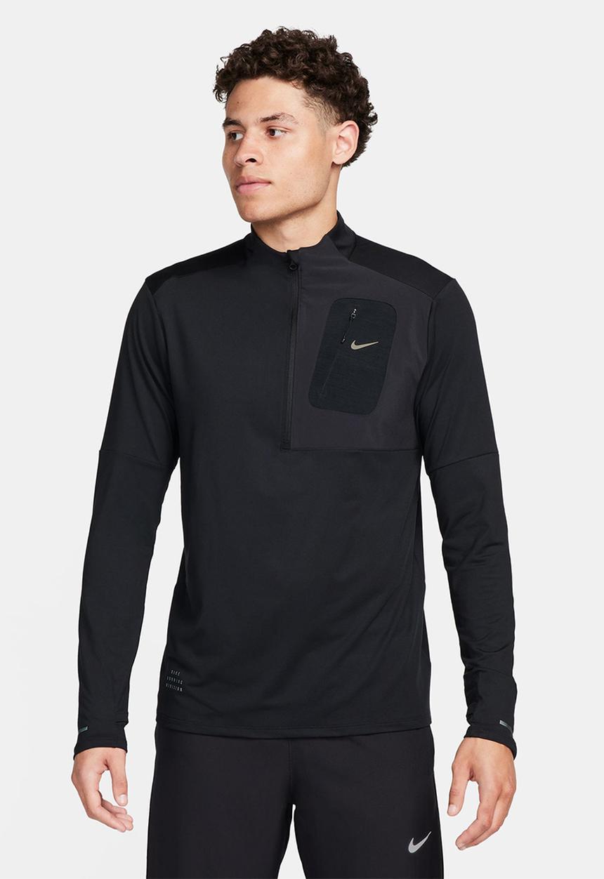 Nike - Dri-FIT UV 1/2-Zip running top-  black