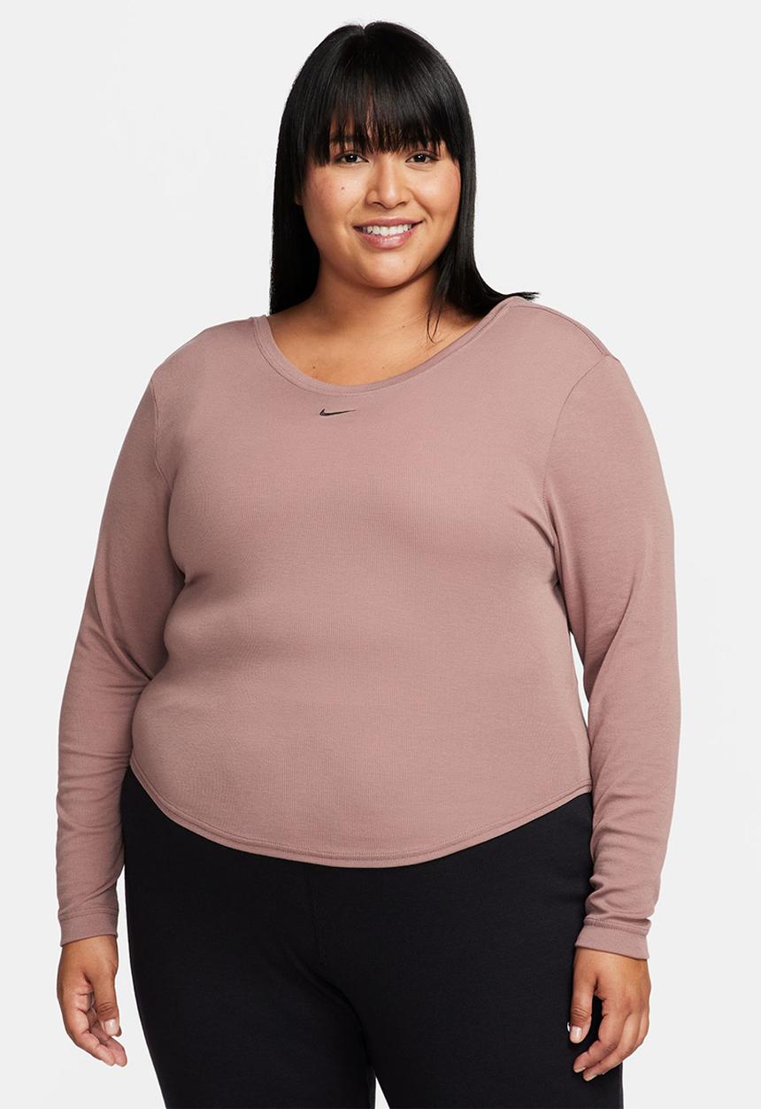 Nike - Nike Plus Chill Rib Top - smokey mauve & black