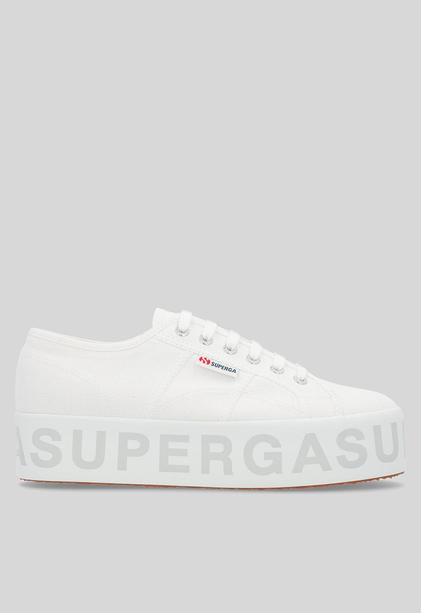 SUPERGA - 2790 Cotl 2790 shiny letters - white grey silver