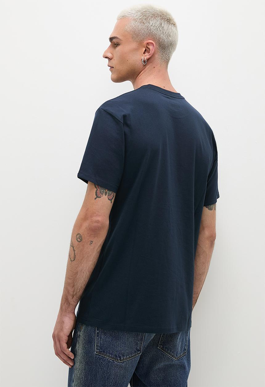 Vans - Mn left chest logo tee - navy & white