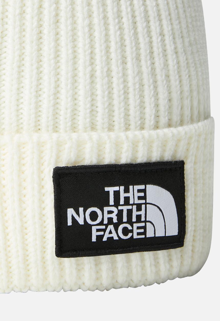 The North Face - Logo Box Pom Beanie - Gardenia White