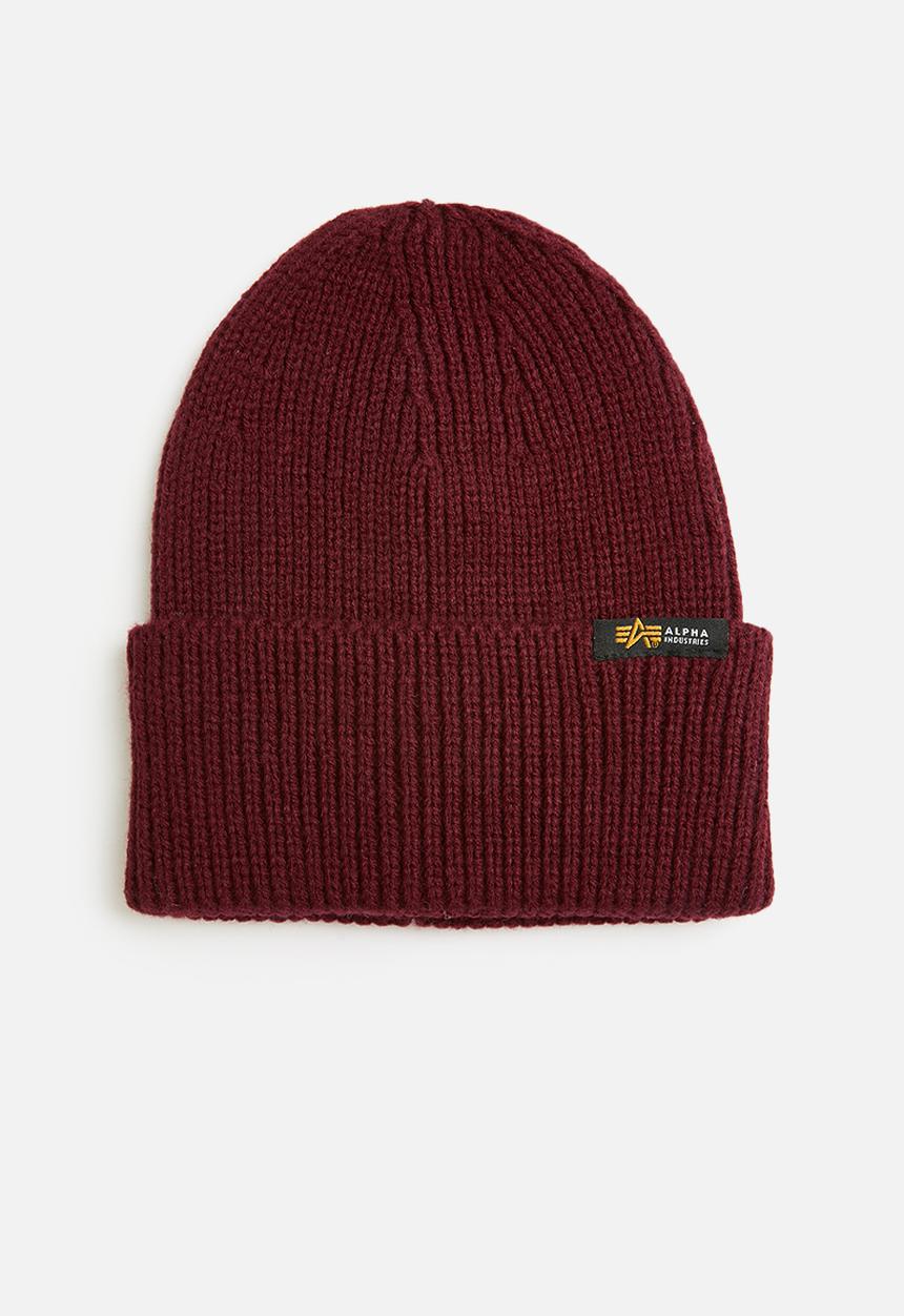 Alpha Industries - Ai fisherman beanie - burgundy