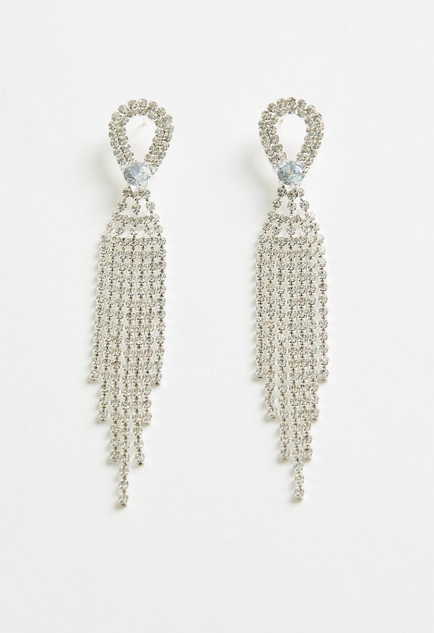 Superbalist - Bow embellished earrings - silver