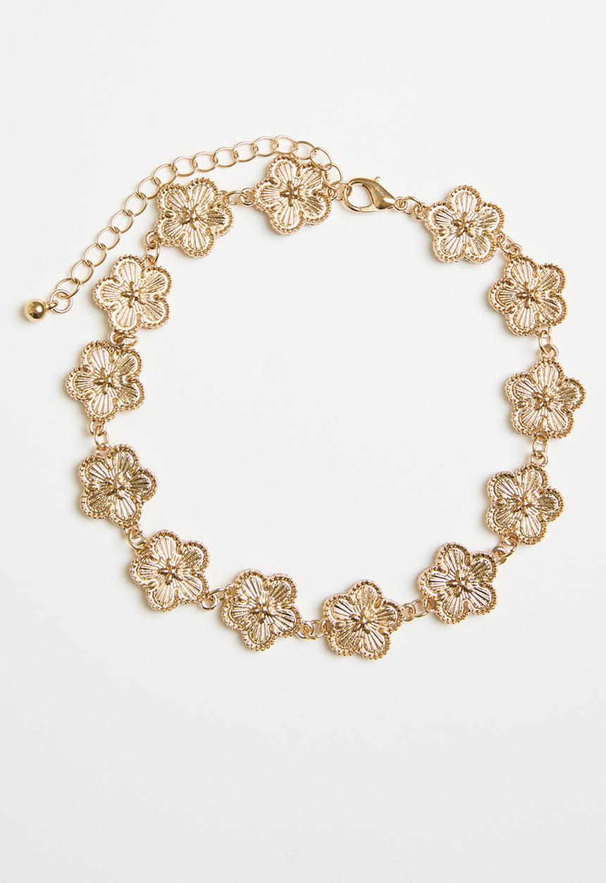 Superbalist - Callie flower necklace - gold