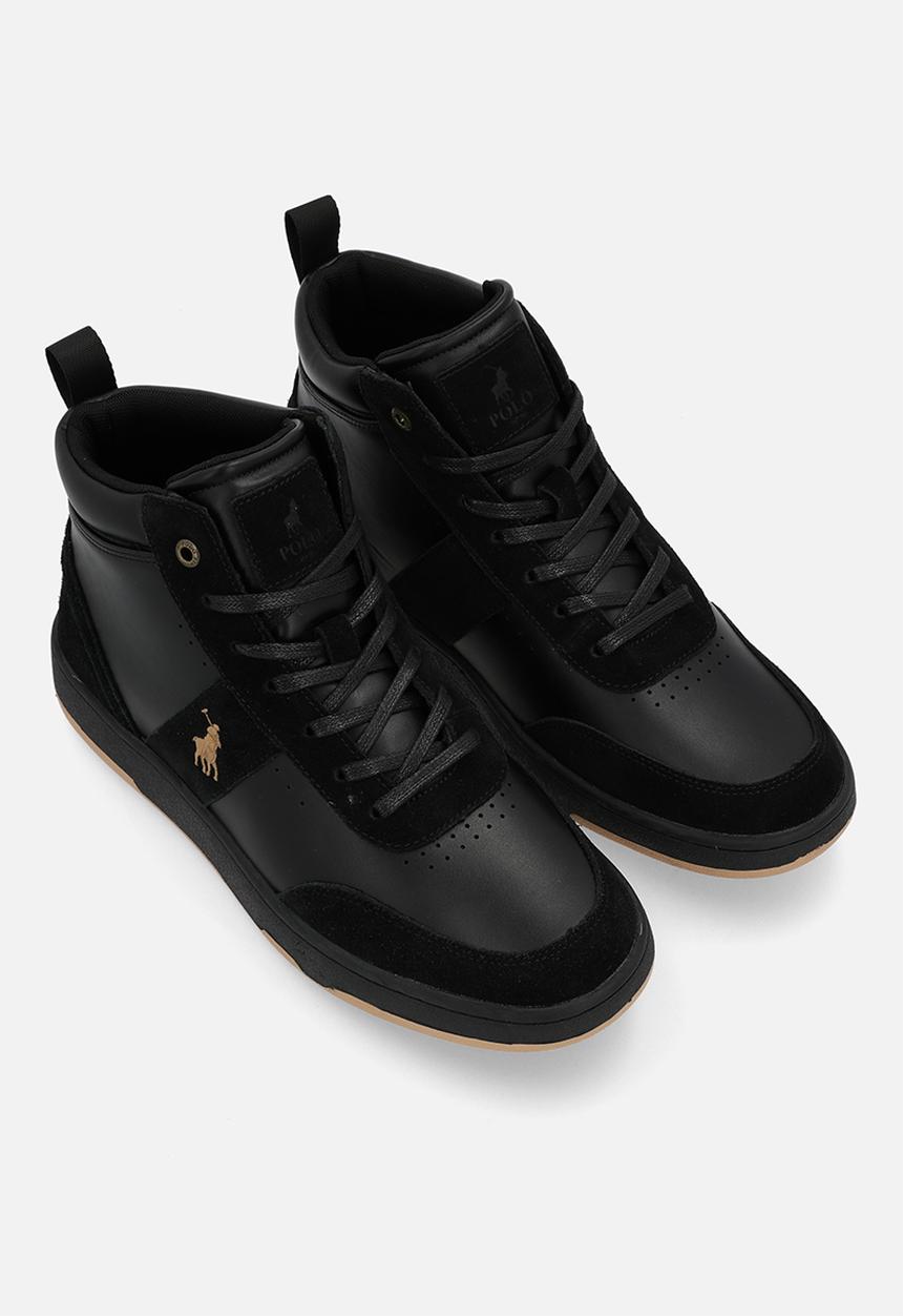POLO - Colour block high top sneaker - black