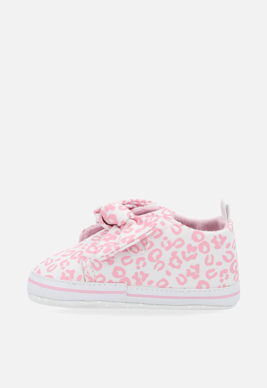 Pop Candy - Bowknot slip on sneakers - pink & white