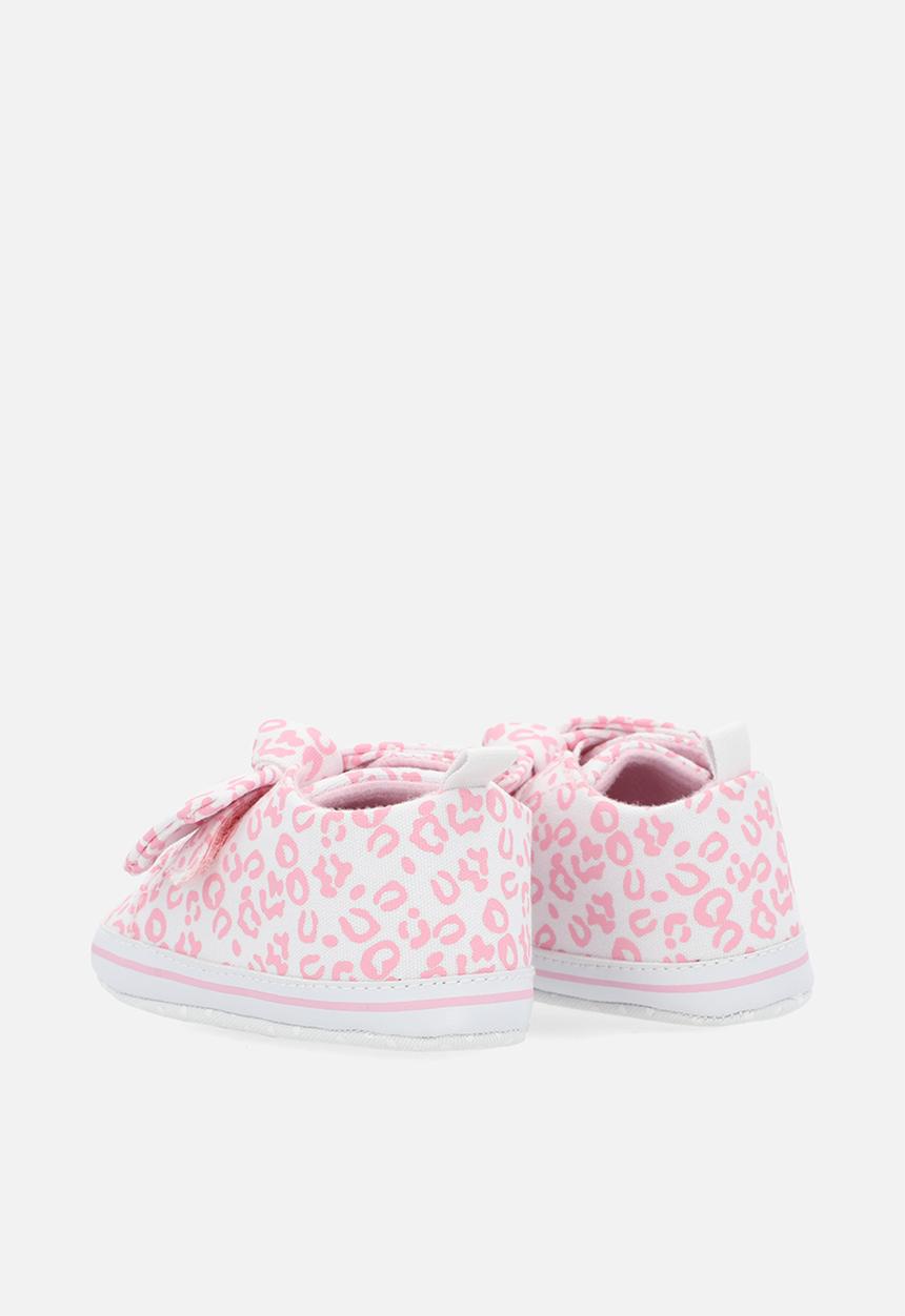 Pop Candy - Bowknot slip on sneakers - pink & white