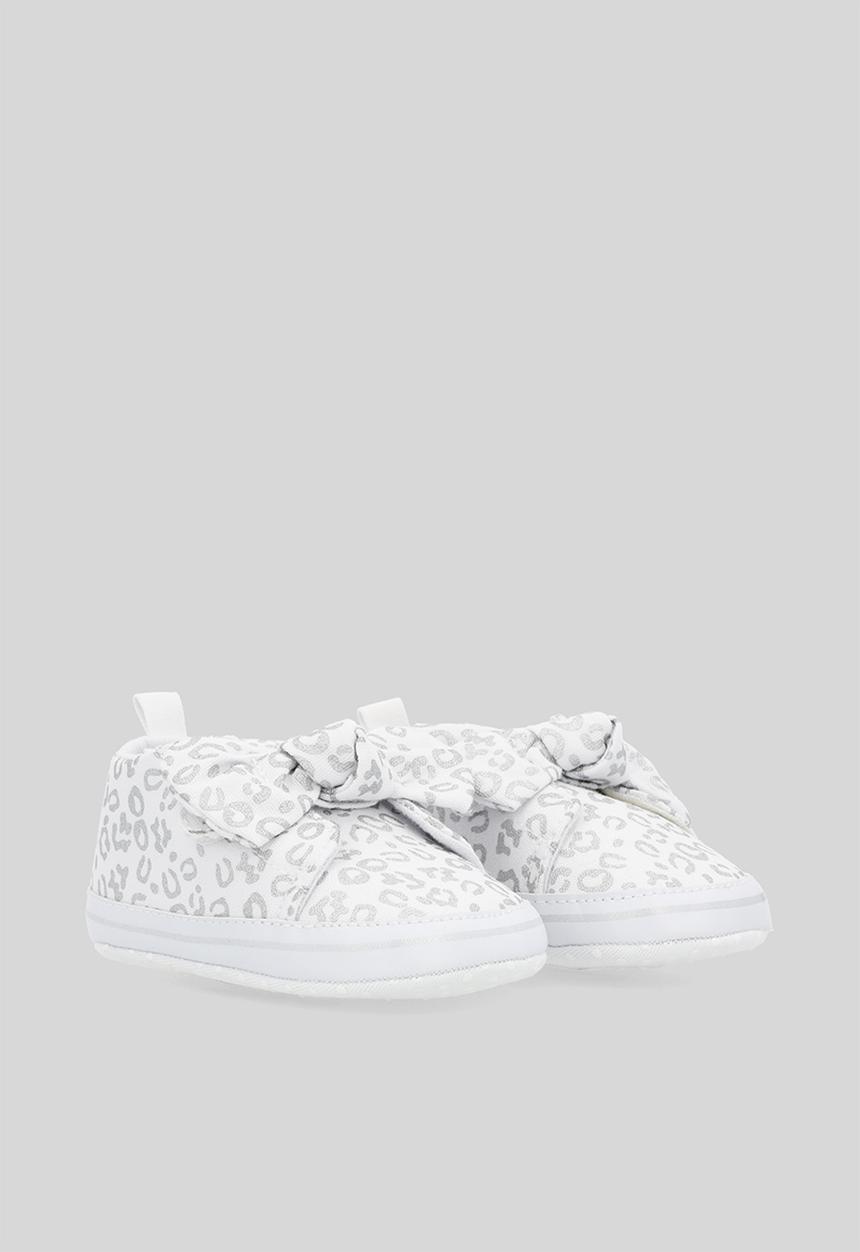 Pop Candy - Bowknot slip on sneakers - grey & white
