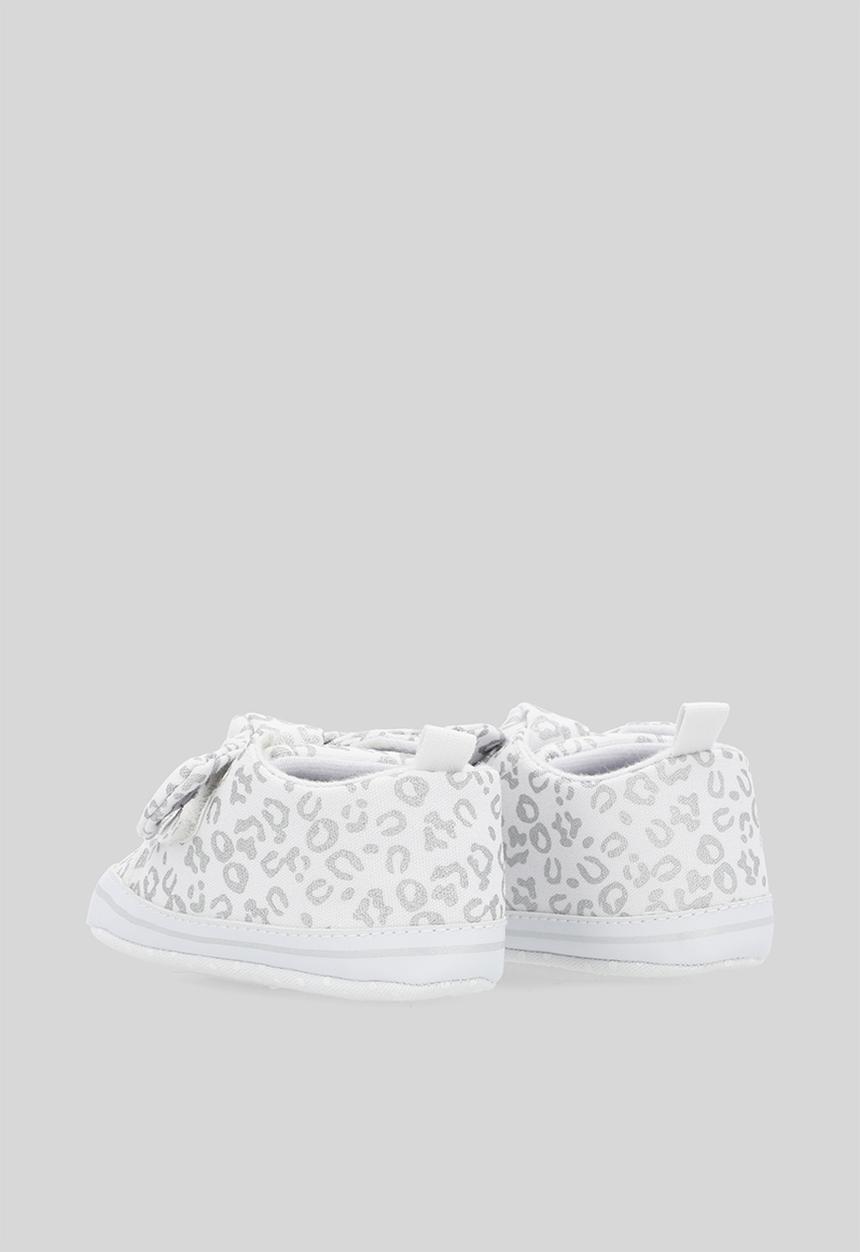 Pop Candy - Bowknot slip on sneakers - grey & white