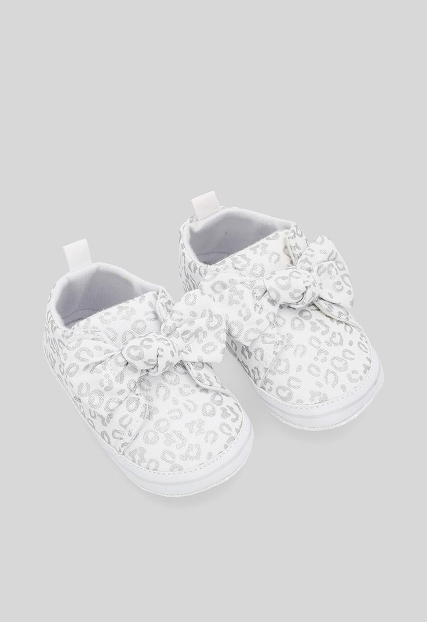 Pop Candy - Bowknot slip on sneakers - grey & white