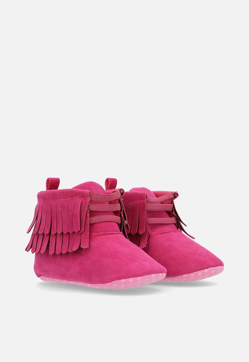 Pop Candy - Fringe booties - dark pink