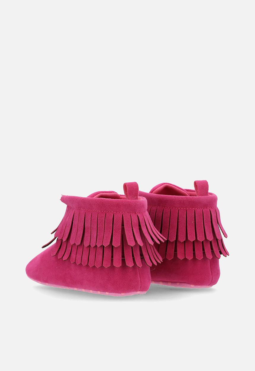 Pop Candy - Fringe booties - dark pink