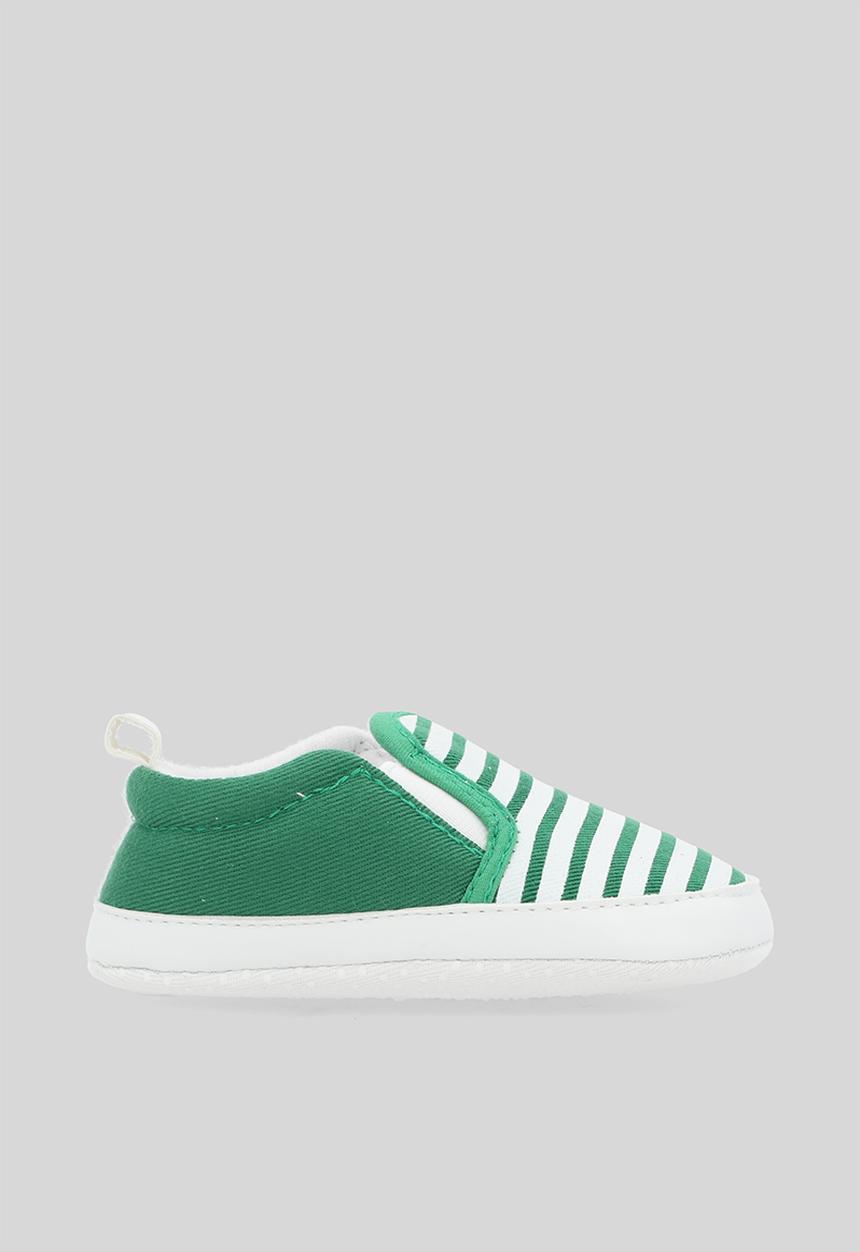 Pop Candy - Slip on sneakers - green & white