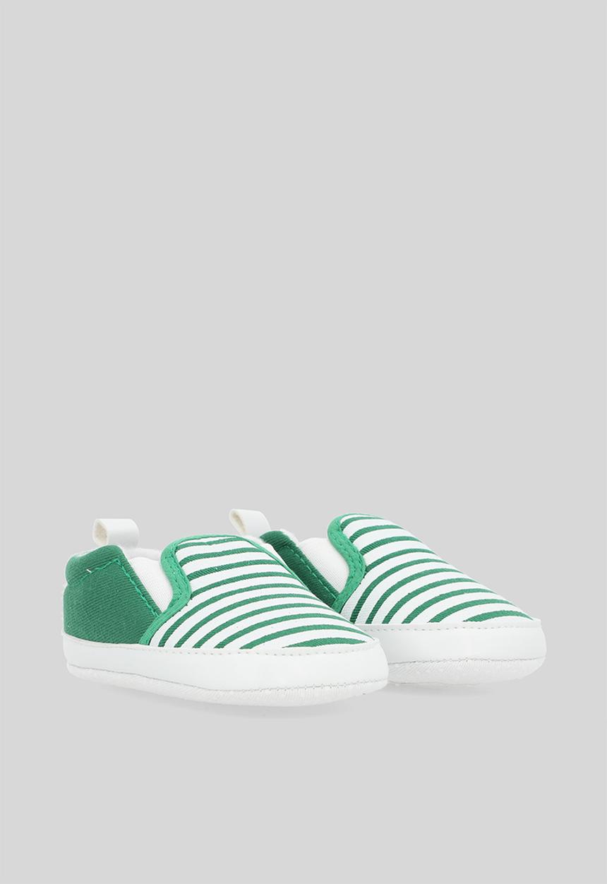 Pop Candy - Slip on sneakers - green & white
