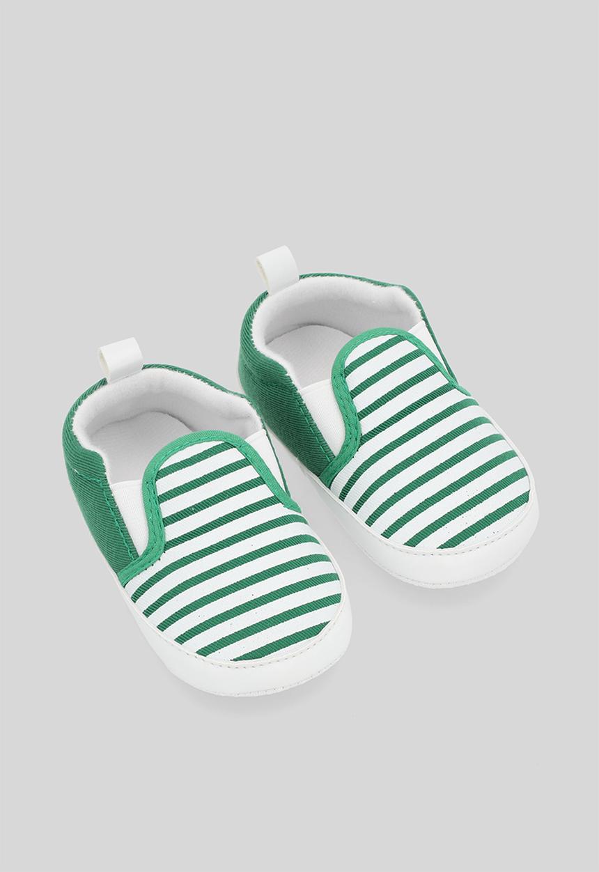 Pop Candy - Slip on sneakers - green & white