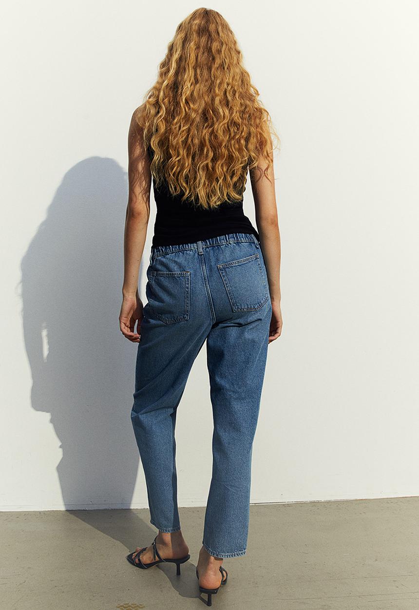 H&M - Mama mom loose ankle jeans - blue