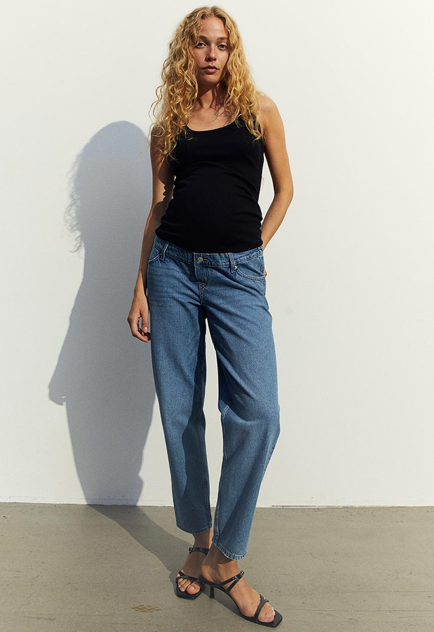 H&M - Mama mom loose ankle jeans - blue