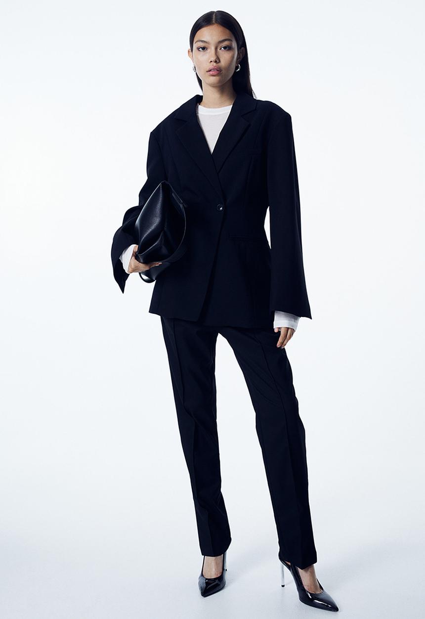 H&M - Tailored trousers - black