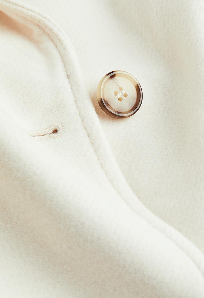 H&M - Double-breasted coat - cream