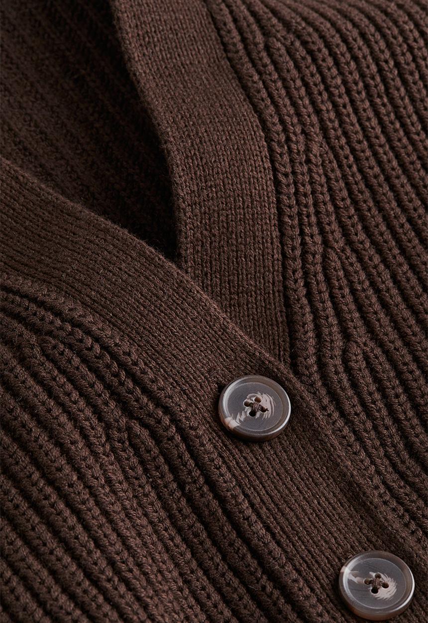 H&M - Rib-knit cardigan - brown