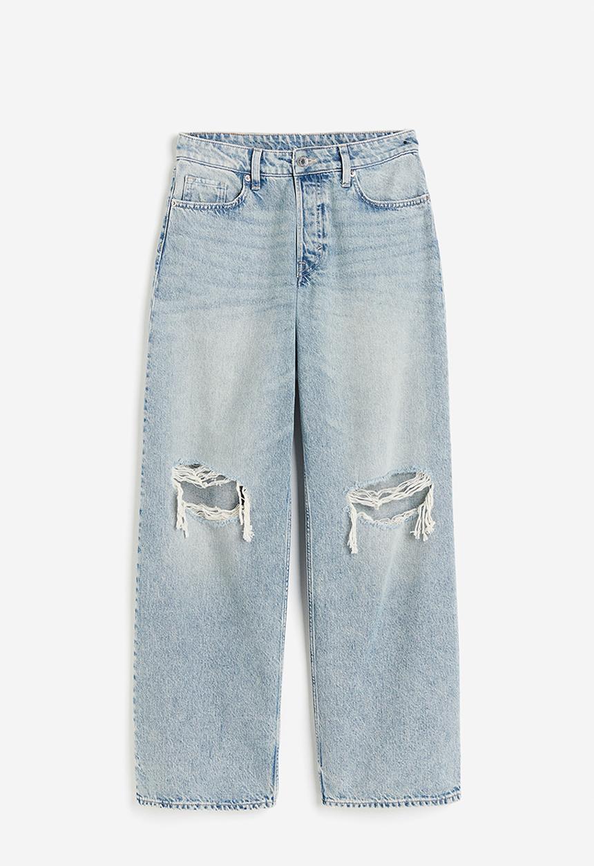 H&M - Curvy fit baggy low jeans - blue