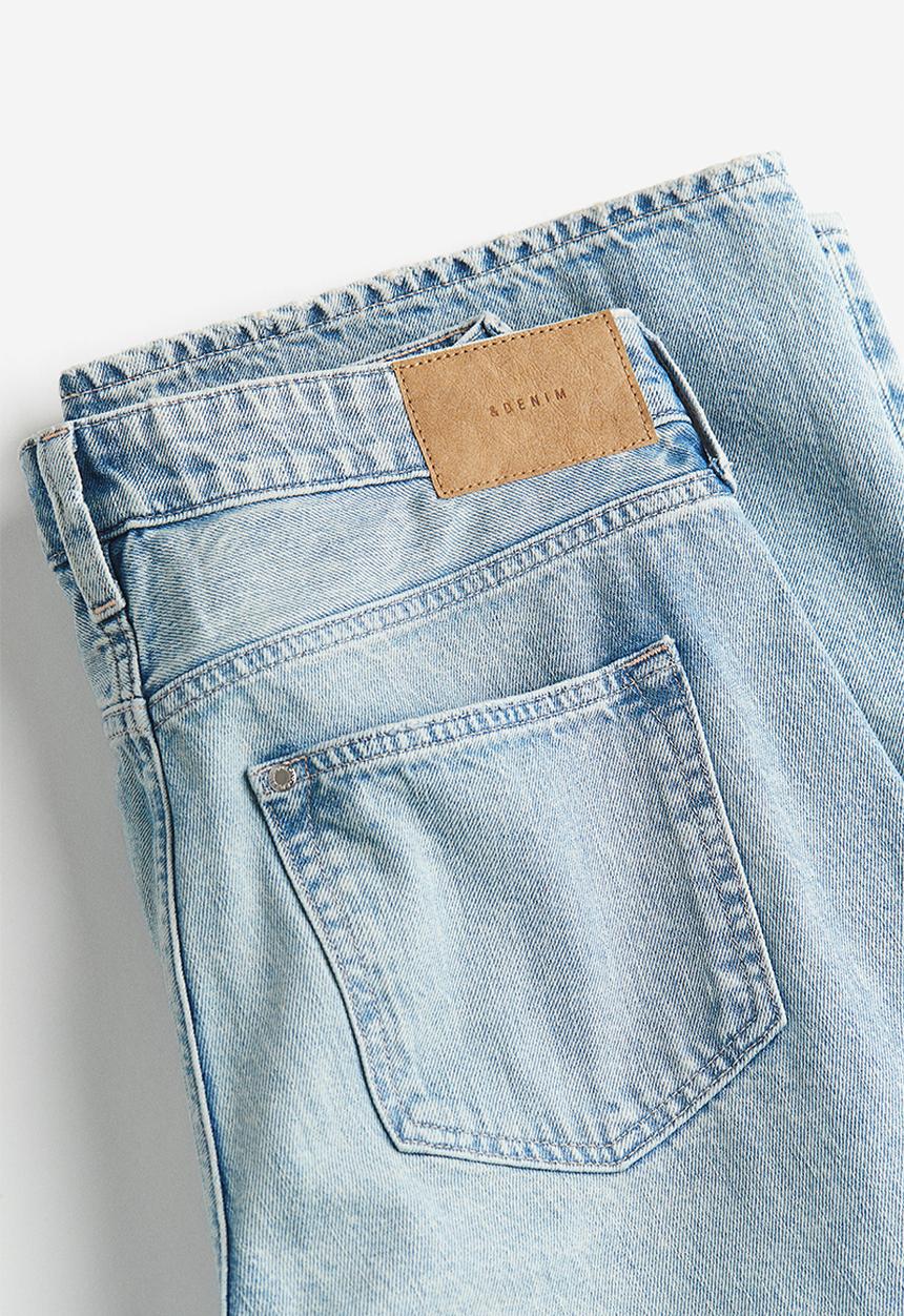 H&M - Curvy fit baggy low jeans - blue