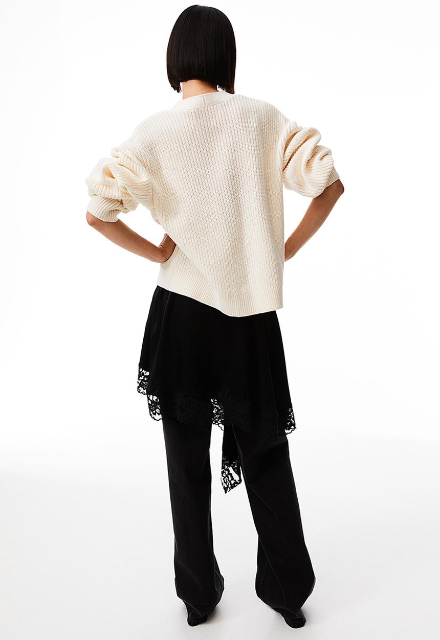H&M - Rib-knit cardigan - cream