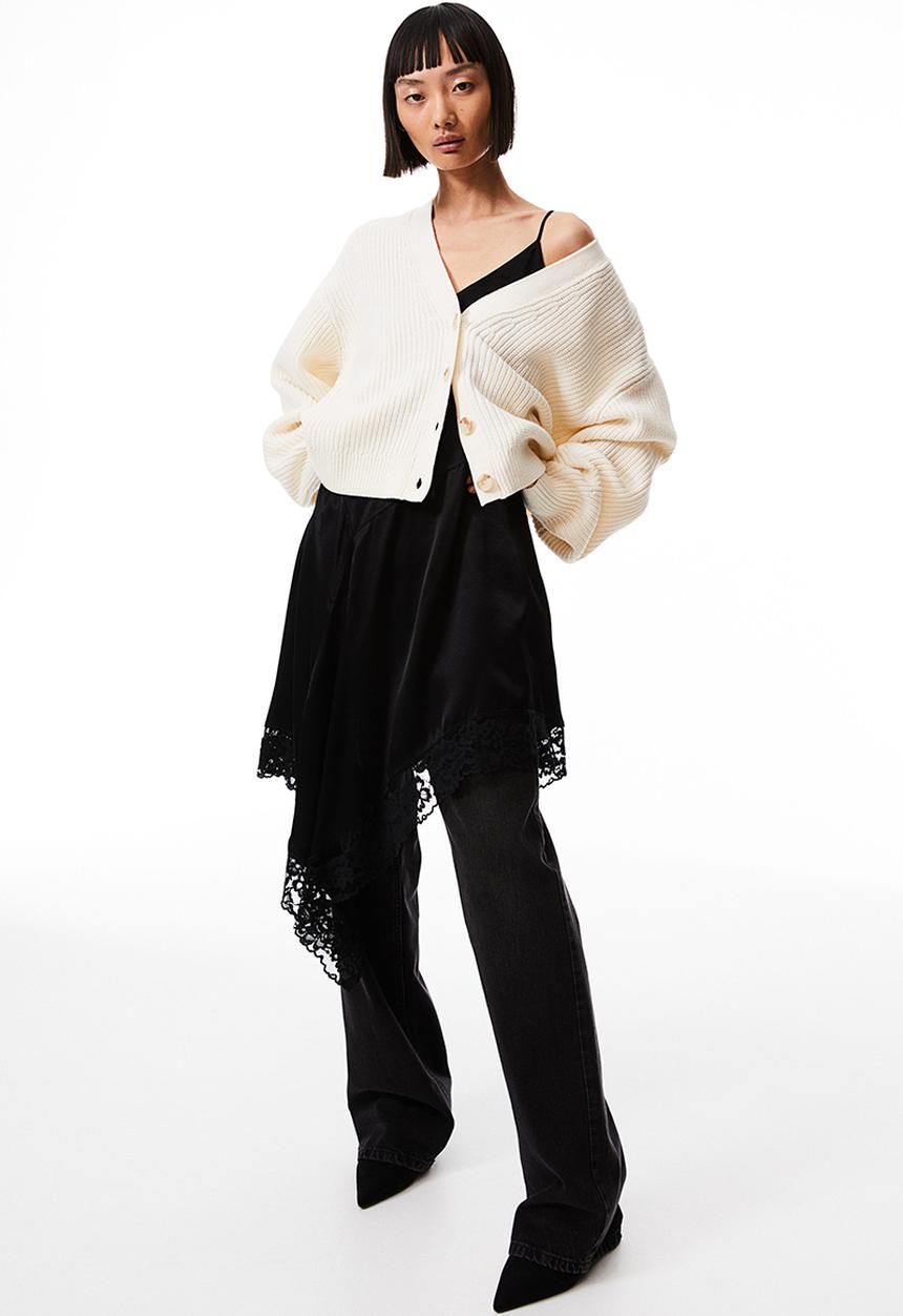 H&M - Rib-knit cardigan - cream