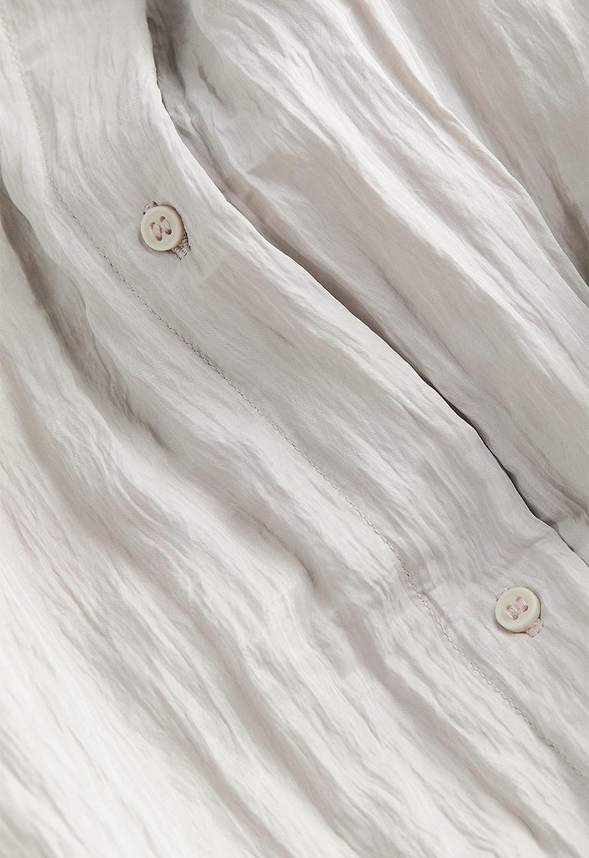 H&M - Crinkled shirt - light greige 