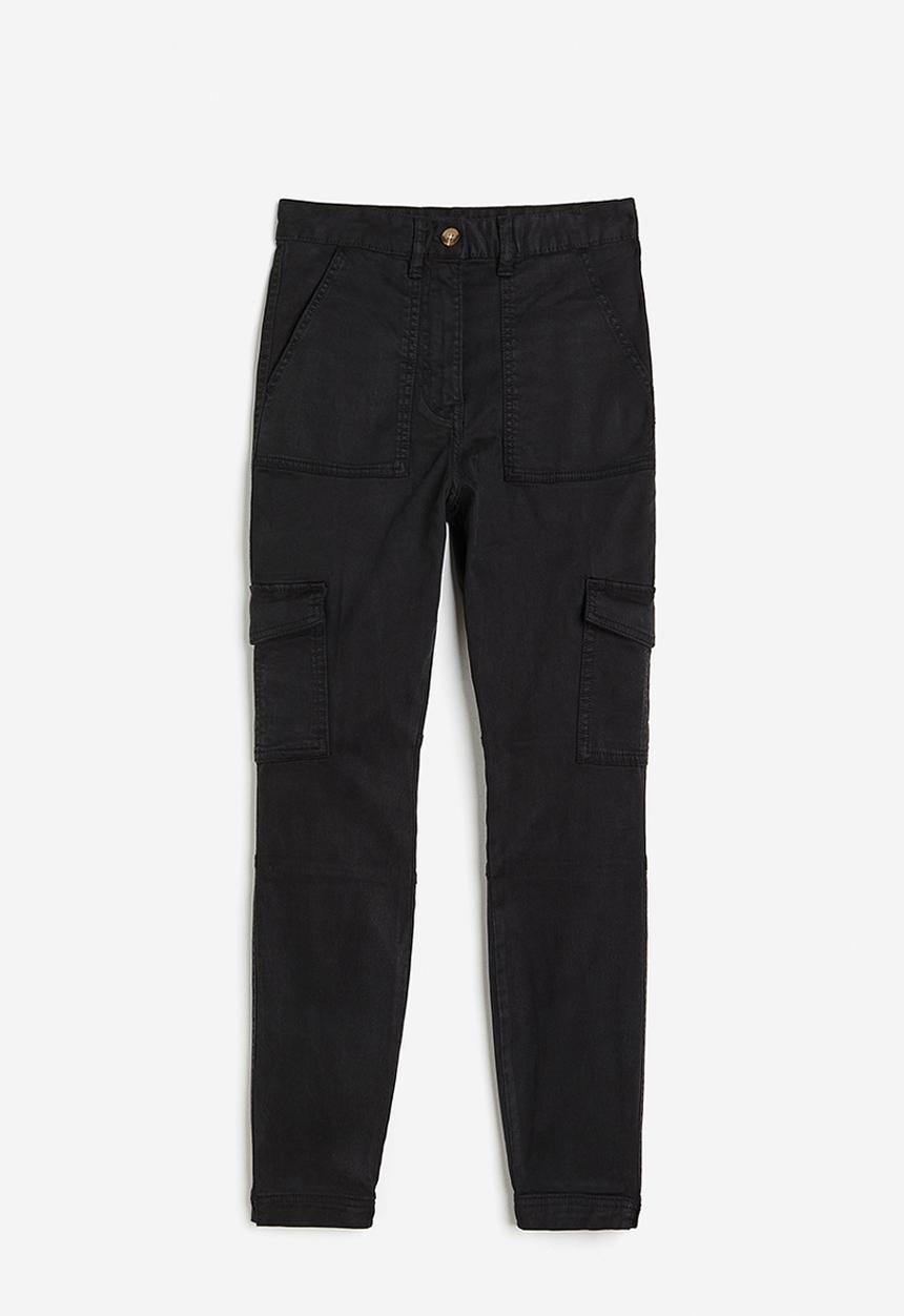 H&M - Twill cargo trousers - black
