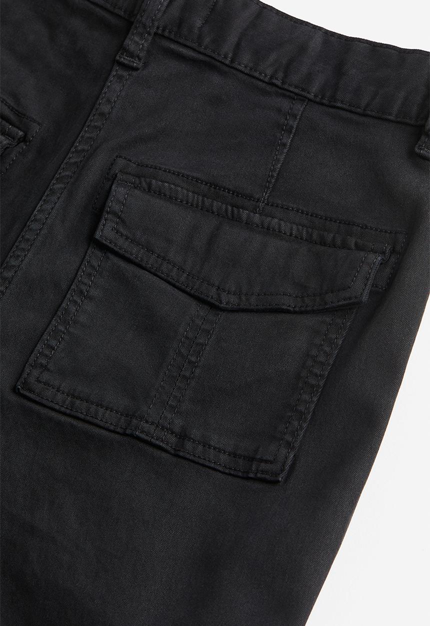 H&M - Twill cargo trousers - black
