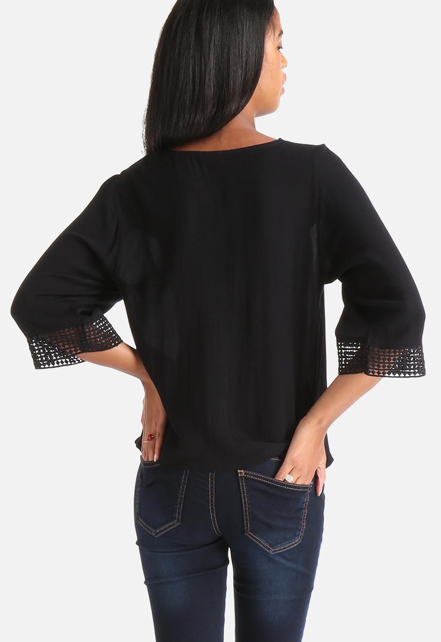 Jacqueline de Yong - Regard 3/4 Lace Top
