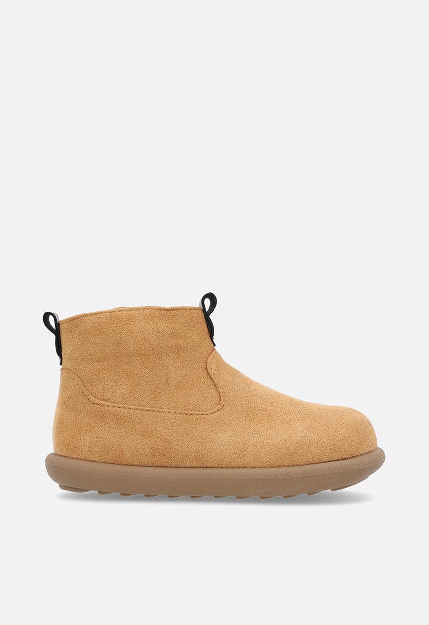 Pop Candy - Faux suede ankle boots -beige