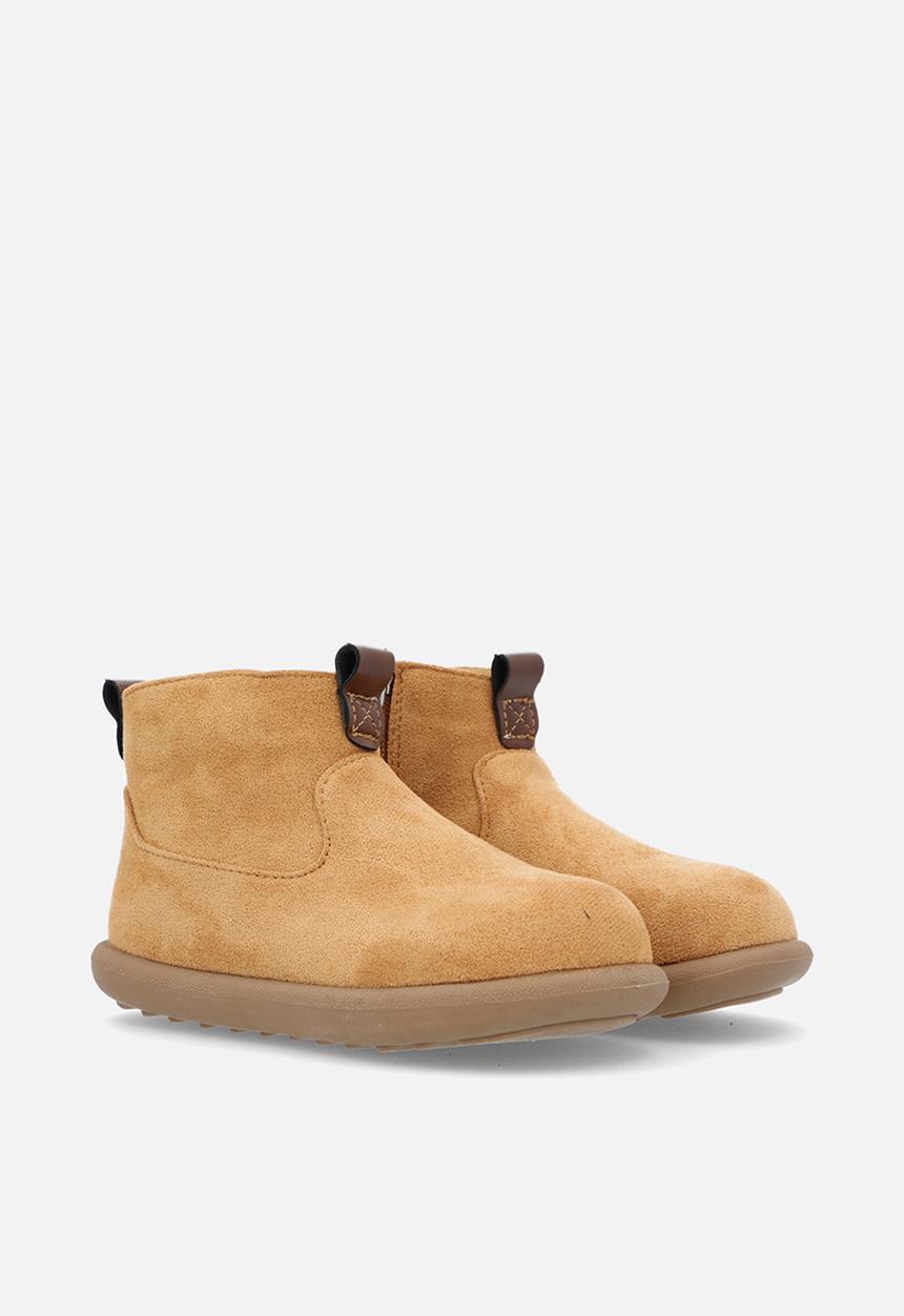 Pop Candy - Faux suede ankle boots -beige
