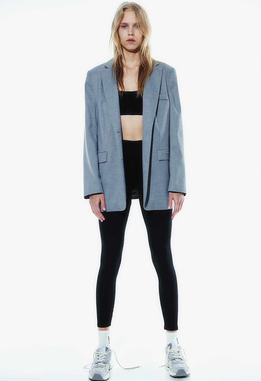 H&M - High-waisted leggings - black