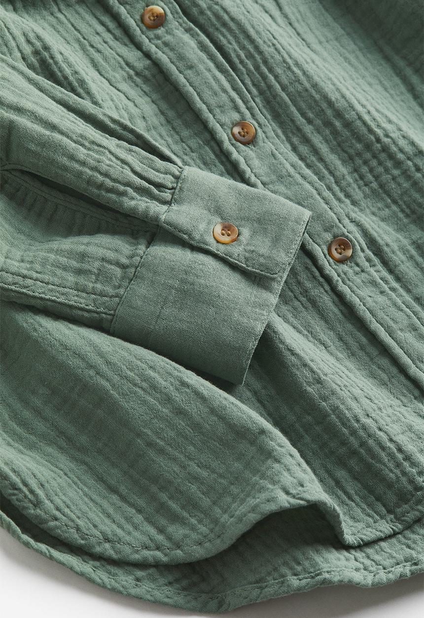 H&M - Cotton shirt - green
