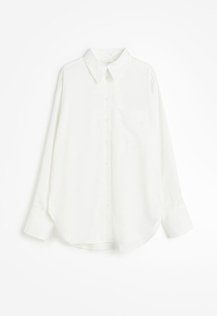 H&M - Satin shirt - white