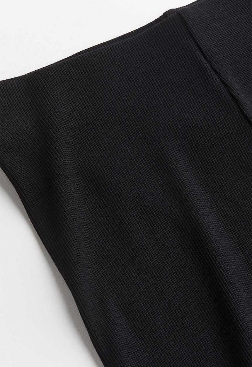 H&M - Ribbed leggings - black